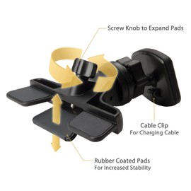 Scosche Magic Mount Dash/Ventana Compact Soporte Magnético para Dispositivos Móviles, CD Ranura Montaje, Negro