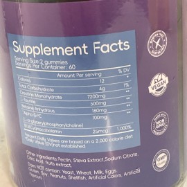 Unbranded Asrfrq Blueberry Creatine Monohydrate Gummies 120ct 7200mg Two Pack Exp10/2026