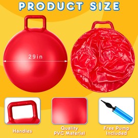 Lewtemi 6 bolas de tolva para saltar, pelota de ejercicio con mango y bomba de aire para deportes al aire última intervensión, juegos escolares, ejercicio