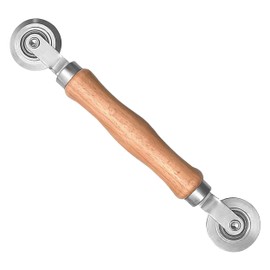 Screen Roller Tool - Rolling Tool for Installing Door & Window Screens & Repair - Spline Roller with Wood Handle & Steel Bearing Wheel - Professional Rolling Tool - Double Ended Hand Spline Roller