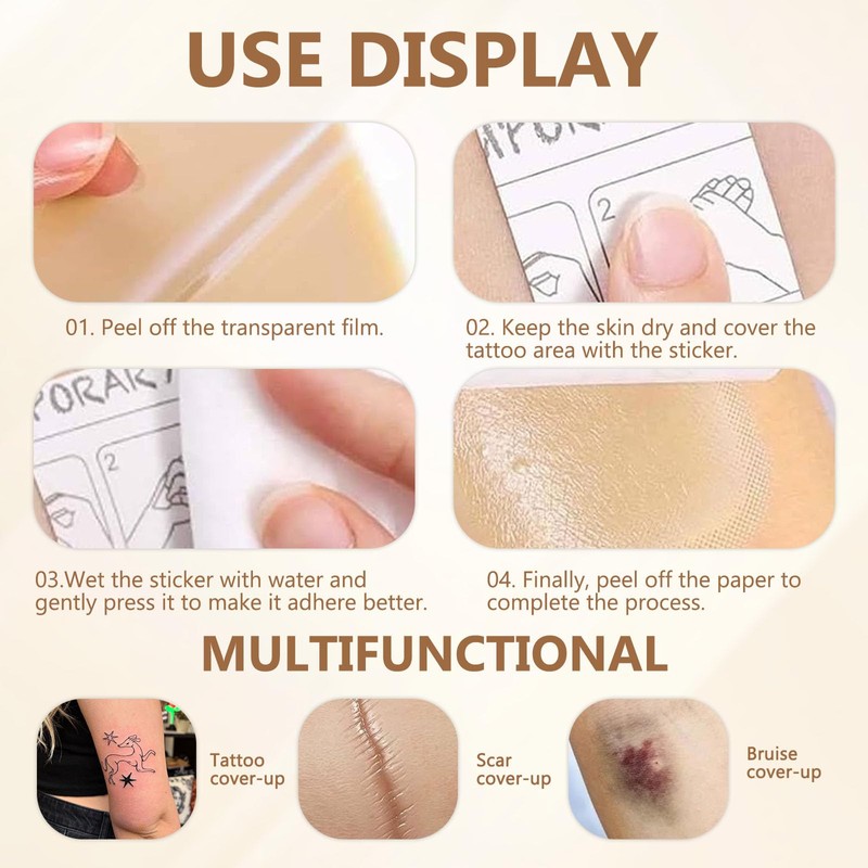 Tattoo Cover Up Patch 15 Sheets Waterproof Tattoo Cover Up