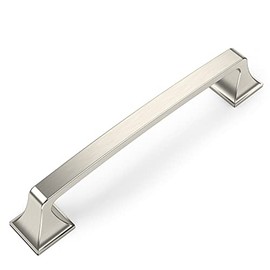 Amerdeco 6 Pack Brushed Satin Nickel Cabinet Pulls 5 Inch(128mm) Hole Center Cabinet Hardware Kitchen Cabinet Handles for Bathroom Drawer Pulls Dresser Pulls ZH0002