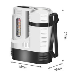 perfeclan Clip Flashlight Pocket Lamp Head Lamp Lightweight Key Chain Torch Handheld Flash Light Keychain for Outdoor Activities Hiking