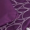 Koniroom Purple Floral Comforter Set with Cute Flowers Printing for