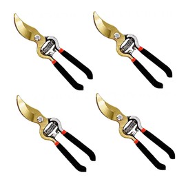 Garden Guru Indestructible Titanium Garden Clippers Professional Bypass Hand Pruner Pruning Shear with Comfort Grip Handles for Gardening Trimming and Yard Work Hardened Steel & Titanium Blade(4 Pack)