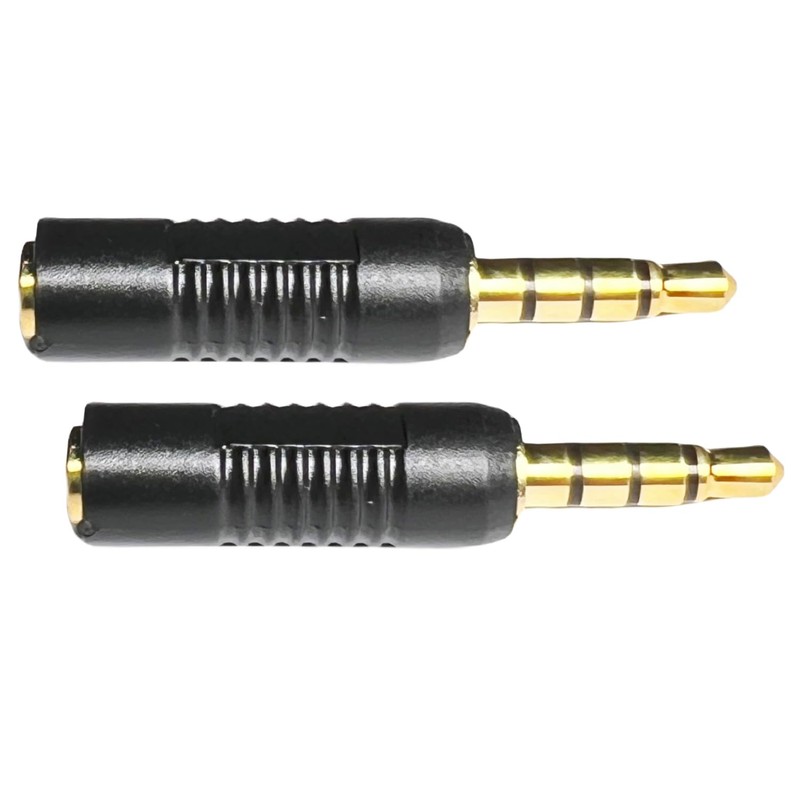 CESS 3.5mm TRRS Male Plug to 2.5mm TRRS Female Adapter,
