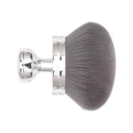 Extra Large Blend & Blur Body Makeup Brush for Self Tanner, 3.2inch Wide Head Kabuki Brush, Leg Makeup & Bronzer Self Tan Back Applicator - Silver