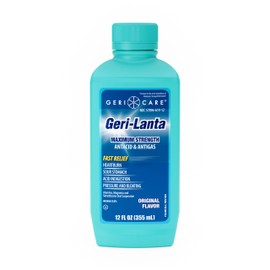GeriCare Maximum Strength Geri-Lanta Antacid & Antigas for Heartburn, Acid Indigestion, Pressure and Bloating, Liquid, 12 Fl Oz (Pack of 1)