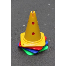 Agility Dog Sports, Multi-Purpose Cone with Holes, 30 cm, Various Colours, light green