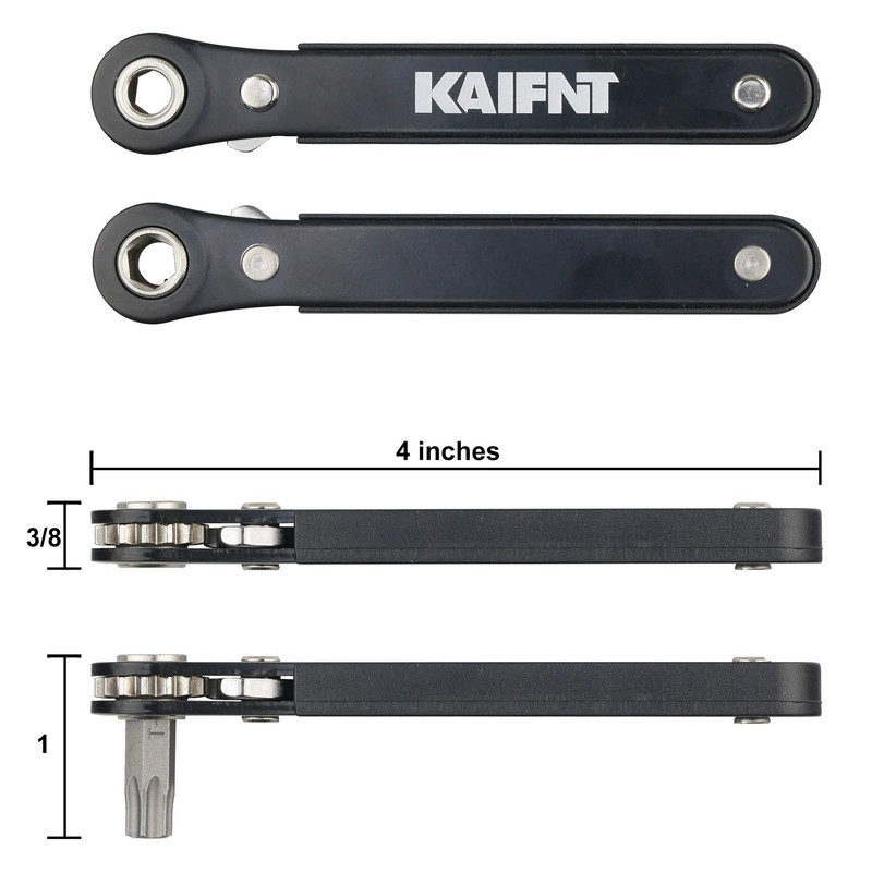 KAIFNT K402 Screwdriver Bit Set with Mini Ratchet Wrench, 1/4-Inch