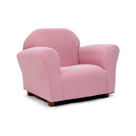 KEET Roundy Kid's Chair, Gingham Chair Only, Red