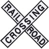 Railroad Crossing Sign - Embroidered Iron On Patch