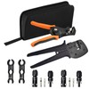Solar PV Connector Crimper Tool Kit for 14/12/10AWG (2.5/4.0/6mm²) Solid