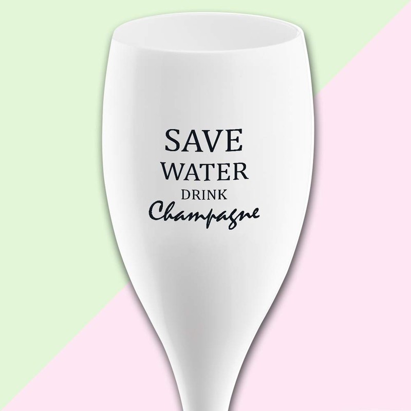 Cheers No. 1 Save Water Drink Champagne Super Glass 100