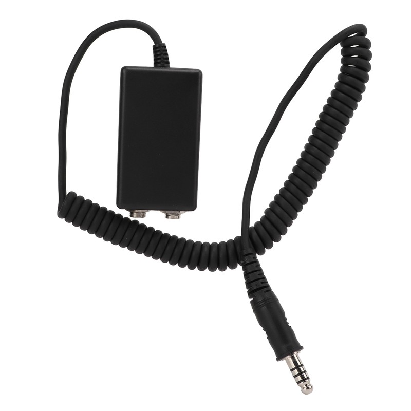 150cm/59.06in Universal Aviation Headset Cable Adapter Helicopter U174 Male to