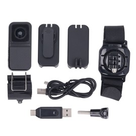 Mini Clip Camera 1080p 2MP Wearable Video Camera with Color Screen Magnetic Base Anti Shake for Outdoor Cycling