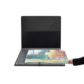 Picturesque Pro Presentation Case- Professional Art Portfolio Folder for Artwork up to 18x24"- Zippered Case - Archival Storage Solution w/Two Removable Spiral-Bound Refill Books of 20 Clear Sleeves