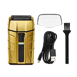 RED Pro Titanium Foil Shaver Cord/Cordless Shaver for Men, Powerful Electric Razor USB-C Rechargeable, Up to 170 Minutes of Run Time, Quiet, Durable and Portable (Matte Gold)