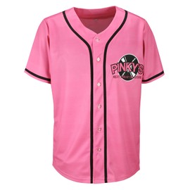Men's Pinky's Next Friday Movie Baseball Jersey Day Day CD Store Sports Fan Hip Hop Jerseys Stitched (M, Pink)