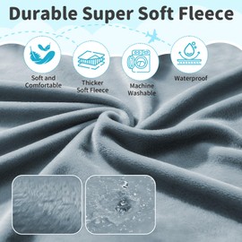 Omzer Baby Toddler Airplane Bed - Flyaway Kids Airplane Bed for Toddler Airplane Seat Extender for Kids with 2 Pockets and Toys Portable Lightweight Baby Travel Essential Footrest for Flights - Grey