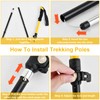 Pack of 2 Telescopic Hiking Poles, Trekking Poles, Foldable, Walking