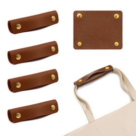 GreenGee Bag Handle Cover, Leather, Set of 4, Bag Handle Cover, Basket Bag, Tote Bag, Business Bag, Handle Cover, Leather, Anti-Slip Grip, Tote Bag, Cover, Handle, Handle, Leather Accessories, Unisex,