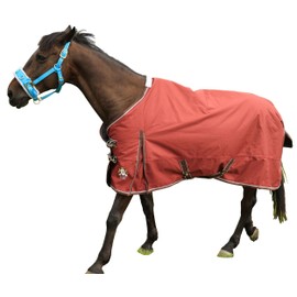 T TEKE Deluxe Turnout Horse Blankets, 1200D Waterproof and Breathable Horse Care Blankets for Winter 200gram Filling (51"-87" Including Miniature/foal Size)