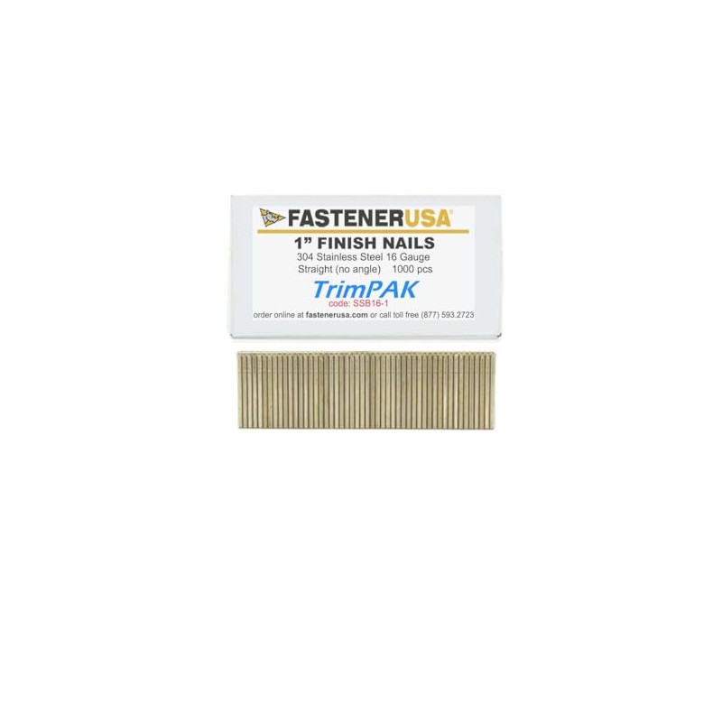1" Finish Nails 16GA 304SS 1,000ct