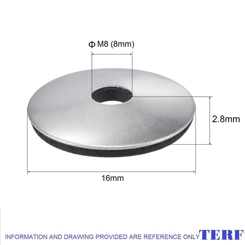 TERF® Bonded Sealing Washers M8 (8mm) X 16mm X 2.8mm