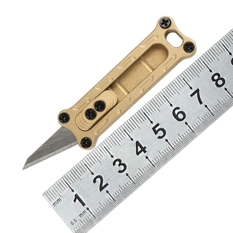 Mini Brass Rapid Utility knife, portable tool paper cutter, Hang