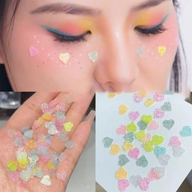 Leliafleury 8mm Dark Pink Heart Sequins Confetti Glitter Heart Confetti PVC Flat Loose Sequins for Wedding Party Decorations, 20g/0.7oz