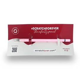 The Infinity Pencil - Eternal Tip Pencil Up to 20000 m Writing - for Writing and Drawing, 200 Regular HB Pencils (Pink)