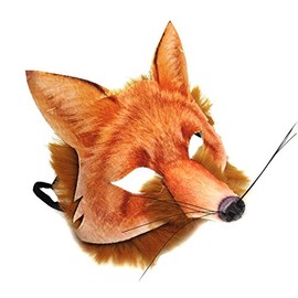 Adult Kids Mr Fox Realistic Fake Fur Mad Hatter Tea Fancy Dress Hunt Animal Carnival Book Week Mask