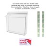 4 Pack Outdoor Brochure Holder Box Clear Acrylic with Lid