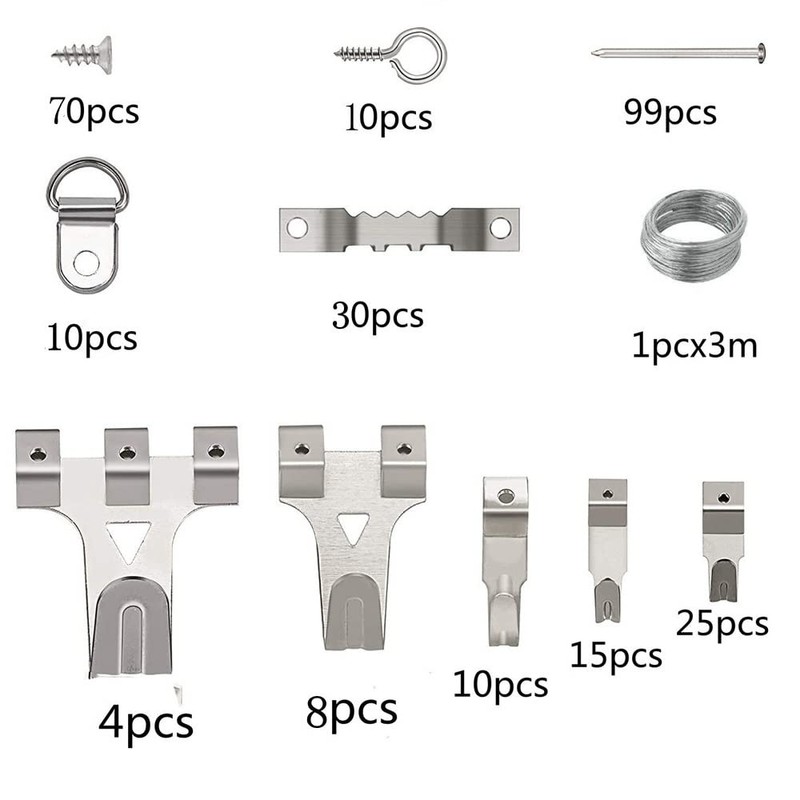 Mult Wall Hanging Nail Hooks, Frame Hardware Picture Hanger, Strong