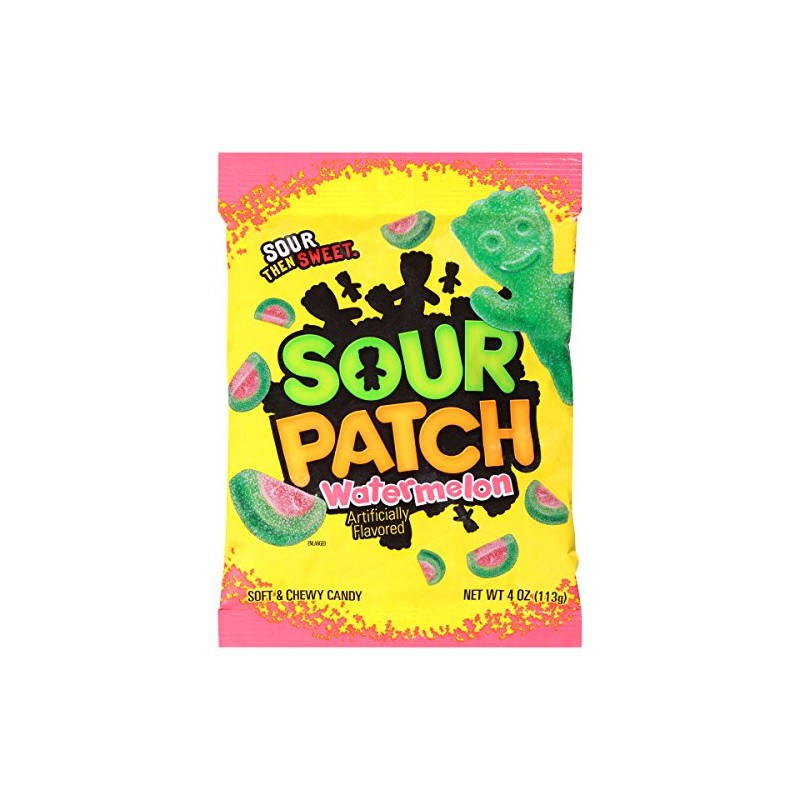 Sour Patch Watermelon Peg Bag Candy, 4 Ounce