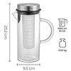 SILBERTHAL Water Infusion Glass Pitcher with Stainless Steel Lid –