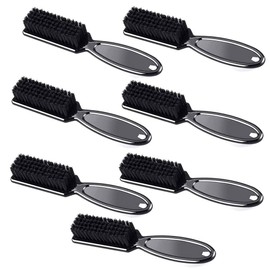 7 Piece Fade Brush Barber brush Blade Cleaning Brush Comb Scissors Cleaning Brush Barber Shop Skin Fade Vintage Oil Head Duster Brush Nylon Hair Styling Brush Tool (Black)