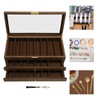 3-Tier Pocket Knife Display Case, 22 Compartments Pocket Knife Case