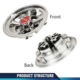 PIT66 Golf Cart Wheel Covers 8" Hub Cap Compatible with Ezgo, Yamaha, and Club Car Golf Carts. (Does NOT FIT EZGO RXV carts.) Set of 4 Wheel Center Cap Yamaha Accessories 8 Inch