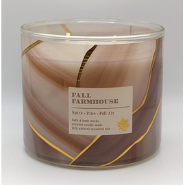 Fall Farmhouse Candle 3 Wick w Natural Essential Oils Bath and Body