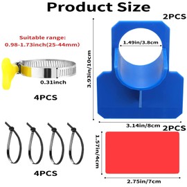 Pool Hose Holder, Pack of 2 Swimming Pool Pipe Holder, Pool Pipe Holder, 30-37 mm Pool Hose Holder with Cable Ties, Pool Pipe Holder Fitting, Anti-Tear, Anti-Strain (Blue)