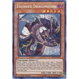 Yu-Gi-Oh! - Thunder Dragondark - MP19-EN167 - Prismatic Secret Rare - 1st Edition - 2019 Gold Sarcophagus Tin Mega Pack