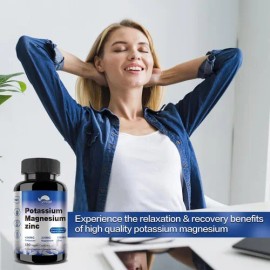 Potasio + Magnesio + Zinc Con 120capsulas Vpkin Hecho En Usa