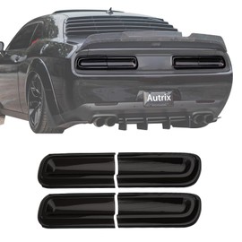 Autrix Tail Light Covers for 2015-2024 Dodge Challenger Rear Tail Light Covers Exterior Accessories Smoked Black