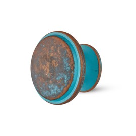 Gedotec Nelles Brass Drawer Knob Antique Cupboard Knob Vintage Furniture Knob Copper Rustic Kitchen Knob Large Diameter 36 mm Round Dresser Knob 1 Piece – Design Knob Country House Style with Screws