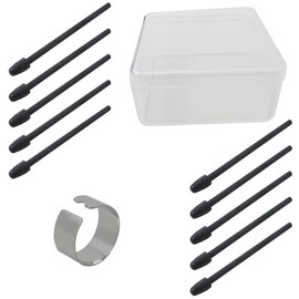 JRSHOME New 1.6mm Pen Tips Replacement for BOOX Pen Plus, Pen2 Pro, Triangular Pen, SofterRound-Shaped Stylus (10pcs Nibs, 1x Tweezer, 1x Tip Box)