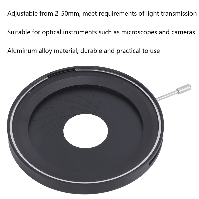 SK60 Aperture Diaphragm Manual Adjustable Microscope Lens Optical Diaphragm 4-60mm
