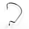 Freell 100pcs Offset Hooks #6 Worm Hooks Black Bass Rockfish