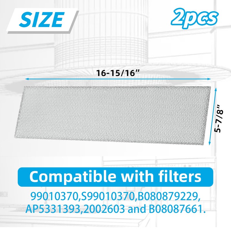 S99010370 Range Hood Filter Replacement for Broan PM250, PM390, 99010370,